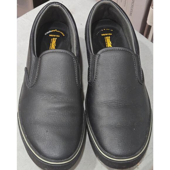 TredSafe Black Slip Resistant 9Men/10Women Work Shoe Leather - Picture 1 of 6